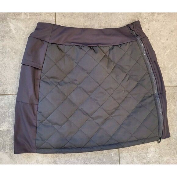 Jack Smith Gray Quilted Stretch Mini Skirt Zip Pockets Sz M Gorpcore Athletic - Picture 1 of 6